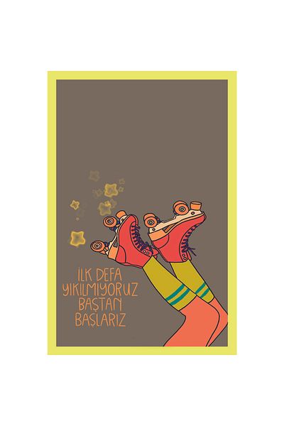 Hi Kami We Are Not Destroyed for the First Time, We Start from Scratch – Motivational Themed Gift Note Card & Postcard |   10X15Cm