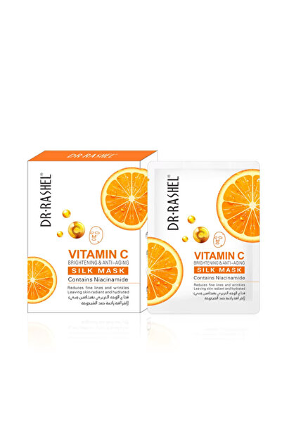 DR.RASHEL Niasinamid Içeren Vitamin C Ipek Yüz Maskesi Cilt Aydınlatıcı (5ADE...