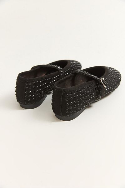 Raneel Kazançlı Alışveriş Single Strap Stone Detailed Women's Ballerina Black