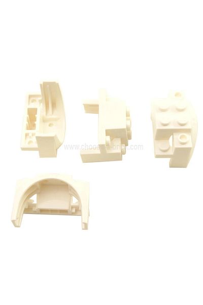 LEGO Technic Custom Moc Accessory Vehicle Mudguard 4 X 2 X 2 Mudguard White 4 Pieces Will Be Sent
