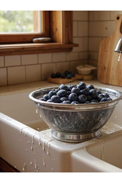 Mrt Çelik Paslanmaz Meyve.sebze Lüx Süzgeç 22cm