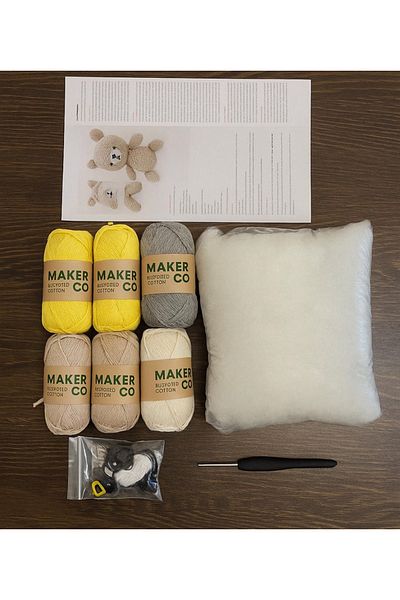 BALIM ÖRGÜ EVİ Mini Amigurumi Hobby Set 6 Models with All Materials in One Package