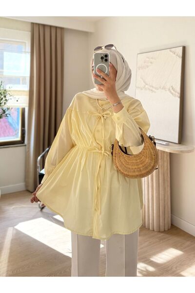 UnikaBoutigue Kadın Büzgü Detaylı Tesettür Gömlek