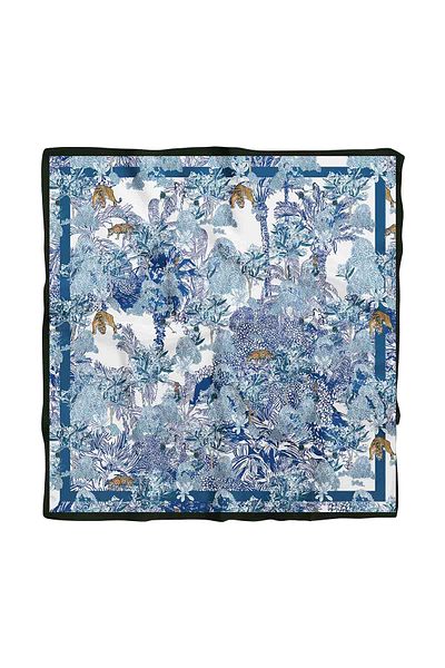 Modabutik V45 Bandană pentru femei, albastru deschis, bleumarin, Arbore, 50x50, Hyl Dg01130-22