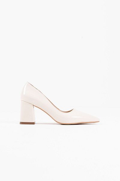 Zerenyus Valeria Premium Beige Patent Leather Women's Heeled Shoes