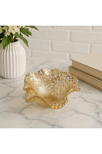 B&D وعاء زجاجي من B&D بورق ذهبي