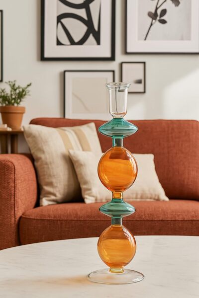 B&D حامل شموع زجاجي من B&D