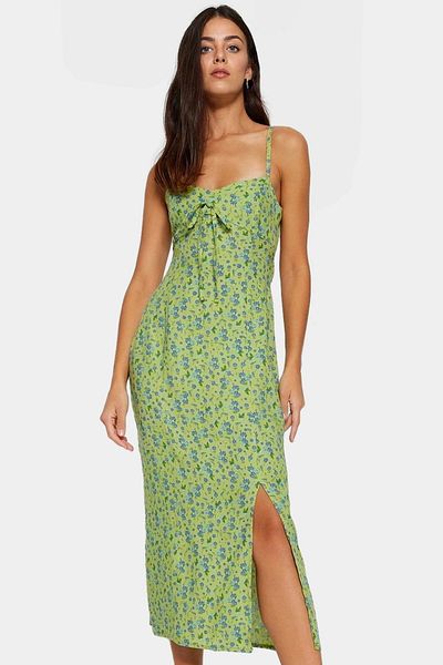 PayBuy Chic Floral Viscose Midi Dress a Line Cutout Comfort and Style Comfortable High Quality