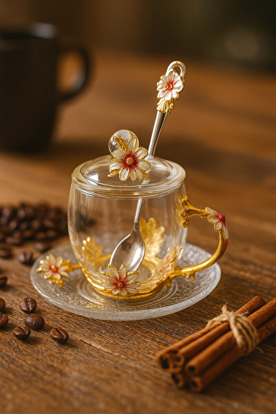 B&D B&D DECOR GLASS CUP & SAUCER SET