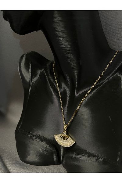 EDAY takı Fan Detailed Steel Necklace