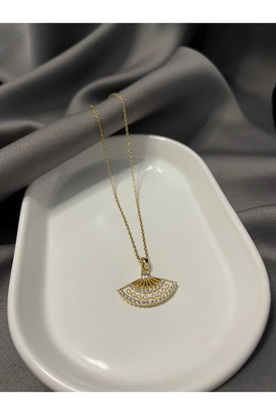 EDAY takı Fan Detailed Steel Necklace