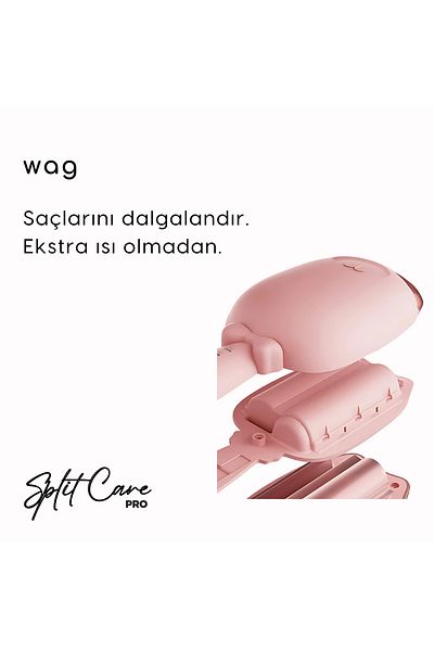 SplitCare PRO Heat Adjustable Wag Hair Curling Iron, Cat Figure Hair Curling Iron, Fast Heating