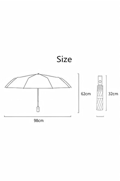 Generic Fully Automatic Uv Protection Tri-fold Umbrella Black Plastic Sun Umbrella Sunshade Umbrella