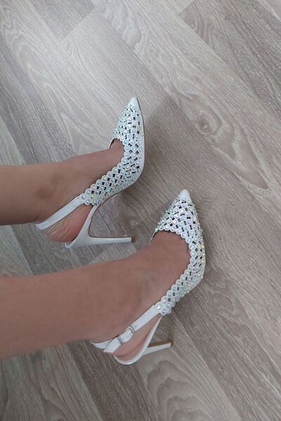 themoiss Večerní společenské boty s potiskem moissanitu