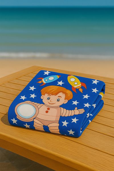 Kidaxi Astronaut Patterned Beach Towel 70X150