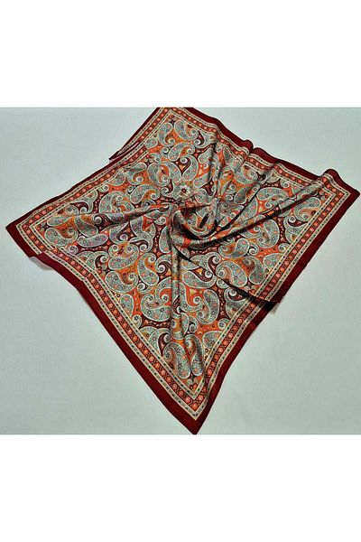 SOFT AKSESUAR Satin Patterned Scarf Bandana