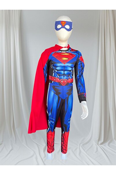 MODA ÇOCUK KOSTÜM 3-10 Yaş Süperman Kostüm – Erkek Çocuk Kaslı Kostüm