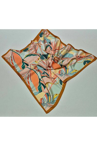 SOFT AKSESUAR Satin Patterned Scarf Bandana