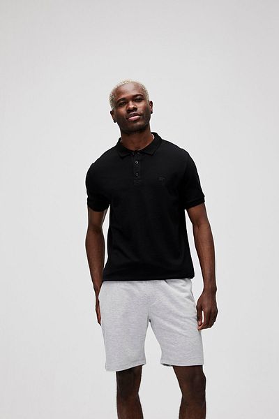 Bad Bear Stark Black Polo Neck Men's T-shirt