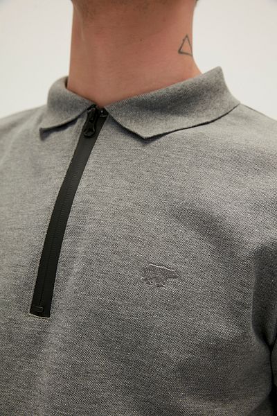 Bad Bear Cord Men's Gray Polo T-shirt