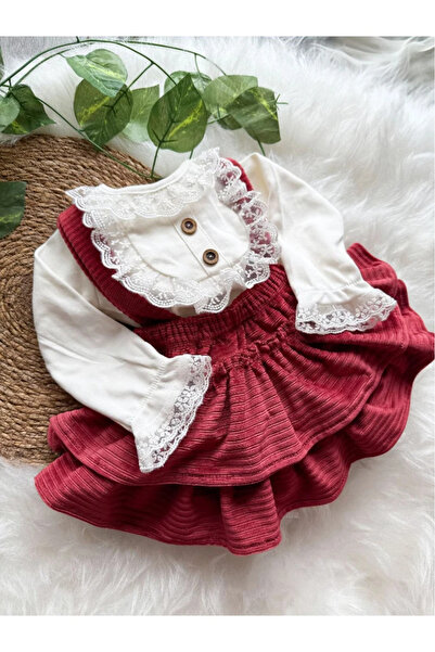 aysskids Linda Kız Bebek Salopet Takımı