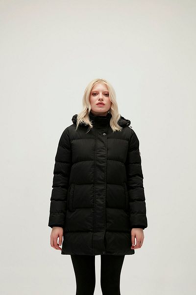 Bad Bear Nikita Puffer Black Hooded Women's Coat