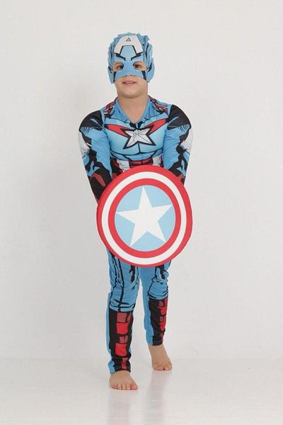 3A MODA Costum pentru copii Captain America Costum pentru copii cu scut – Costum băiat 4-10 ani