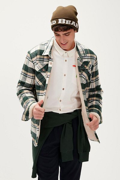 Bad Bear Thomas Green Checkered Men's Lumberjack Shirt Jacket