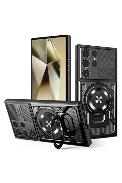 SKYDDAR INNOVATION Husă pentru Samsung Galaxy S24 Ultra, RuggedCam, inel magn...