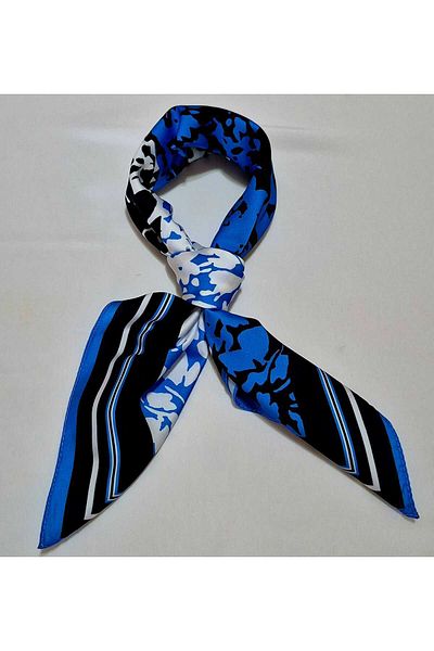 SOFT AKSESUAR Satin Patterned Scarf Bandana
