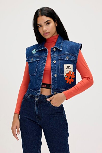 Bad Bear Joanne indigo women's denim vest