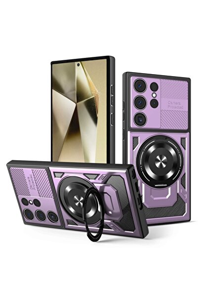 SKYDDAR INNOVATION Husă pentru Samsung Galaxy S24 Ultra, RuggedCam, inel magn...