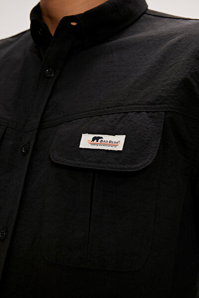 Bad Bear Fernando Siyah Baskılı Kısa Kollu Erkek Gömlek