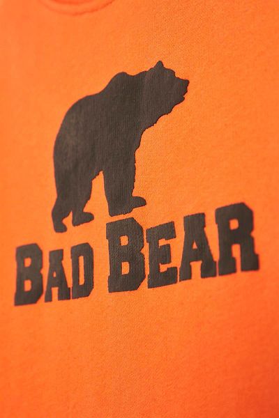 Bad Bear Logo Crewneck Kids Orange Printed Kids Sweatshirt