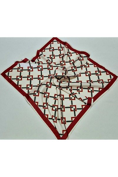 SOFT AKSESUAR Satin Patterned Scarf Bandana