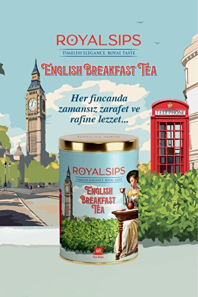 RoyalSips English Breakfast Tea 60 Süzen Poşet