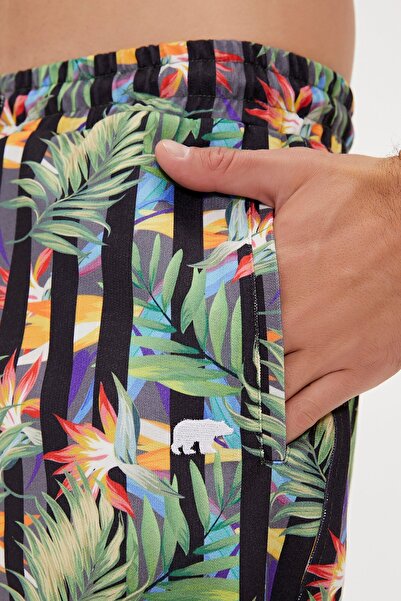 Bad Bear Men's Shorts - Bloom Black Printed