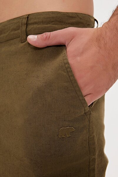 Bad Bear Men's Shorts - Lyne Khaki, Side Pocket