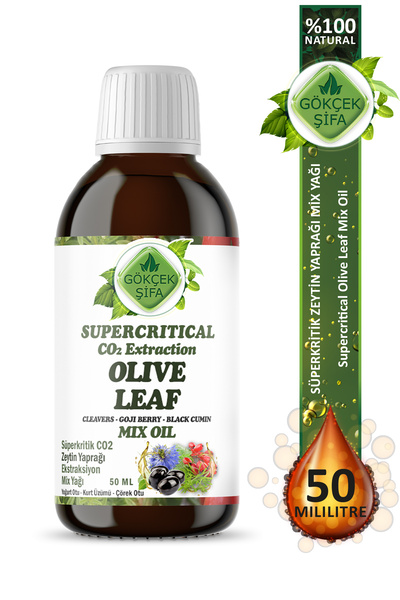 Gökçek Şifa Zeytin Yaprağı Süperkritik Mix Yağı 50 ml (OLİVE LEAF SUPERCRİTİCAL MİX OİL)