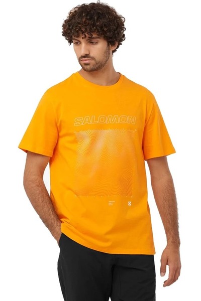 Salomon LC2219200 Graphic SS Tee T-Shirt Ανδρικό T-Shirt ΠΟΡΤΟΚΑΛΙ