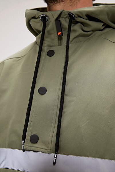 Bad Bear Reflect Windbreaker Thyme Green Kangaroo Pocket Men's Windbreaker