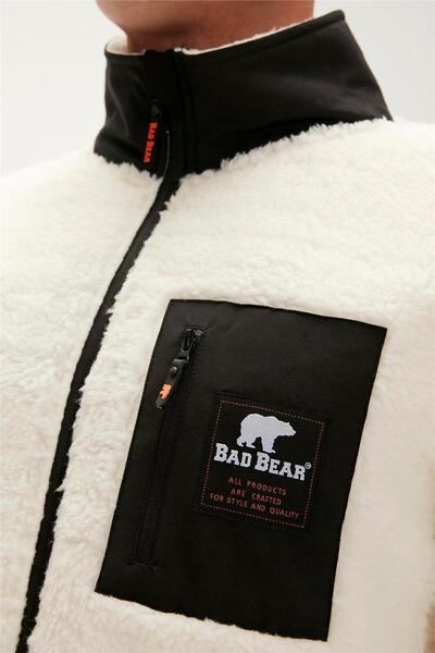 Bad Bear Ryan Plush Men's Beige Stand Collar Jacket