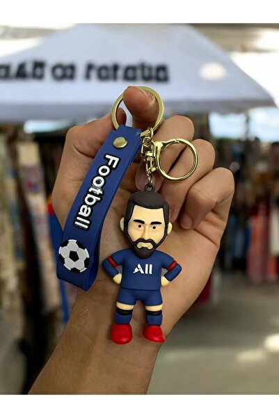 Sonic 3D Lüks Büyük Boy Messi Figürlü Silikon Anahtarlık Ve Çanta Aksesuarı