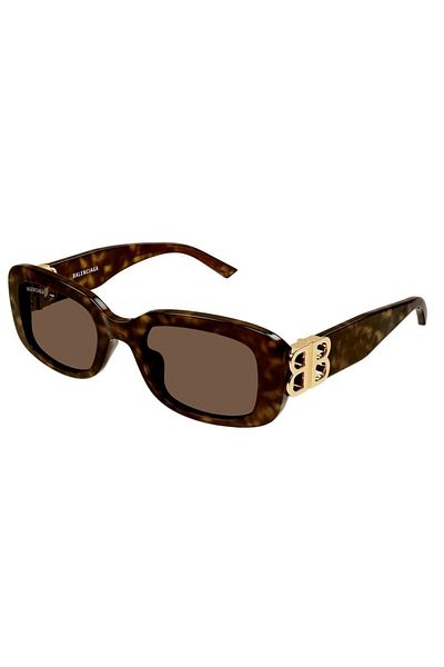 Balenciaga Bb0310Sk 002 Brown Rectangular Women's Sunglasses 53-22