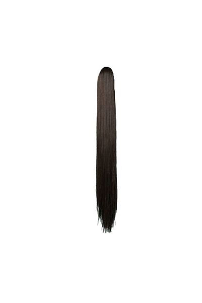 The Casius. Ponytail Hair Extension, Straight Hair, 60 cm, Dark Satin Color