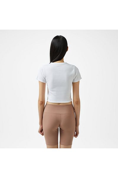 Under Armour Γυναικείο λευκό μπλουζάκι Rival Rib Baby