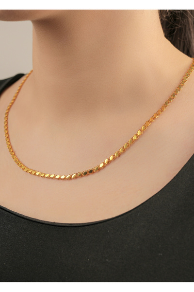 kuyumcu nurettin 4,80 (GRAM) Orta Boy Pullu Halep Kolye 14 Ayar Altın 50 Cm