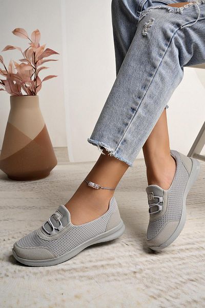 Nesil Shoes Pantofi de mers pentru femei Bsea 575 Ice Grey Memory Foam