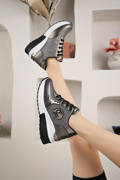 Nesil Shoes Γυναικεία αθλητικά παπούτσια Lady 3001 Platinum Wedge
