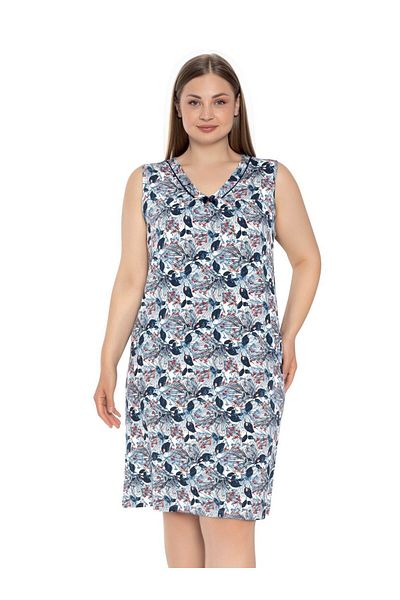 Cotpark 10667-B Large Size Zero Sleeve Nightgown